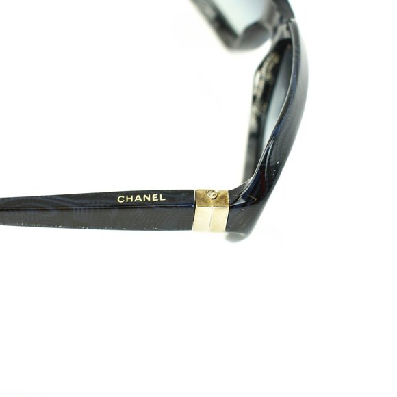 CHANEL: Midnight Blue, Lace & Logo Sunglasses (lx) - Picture 5 of 10